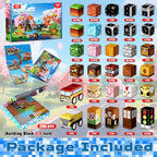 200 PCS 0.8in Magnetic Blocks - Magnet Toys & Magnetic Building Blocks Cubes, Stacking Magnets, STEM Toys for School Acitivities, Birthday Gifts for Boys Age 3+ Years Old (Theme: Forests)