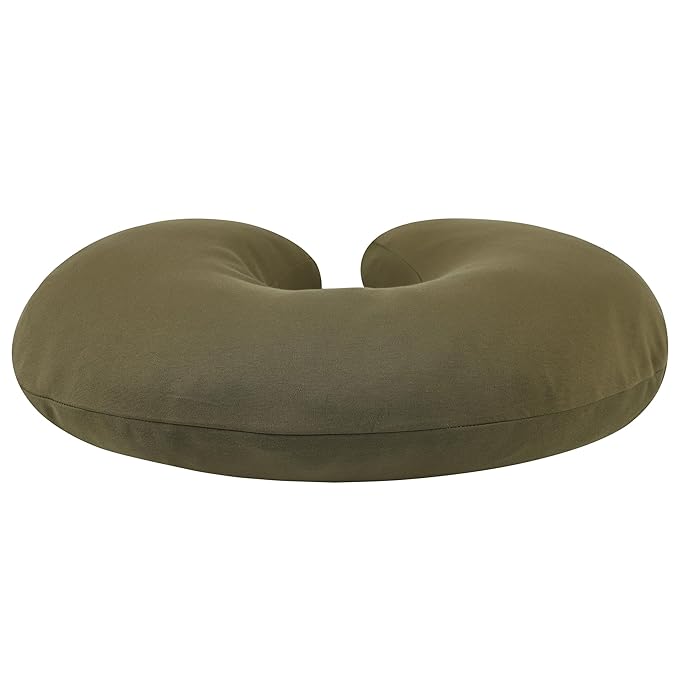 Onacosht 100% Organic Cotton Nursing Pillow Cover Soft Breathable Jersey Feeding Pillow Slipcover Fits Standard Infant Nursing Pillow or Positioner for Baby Boy and Girl, Olive