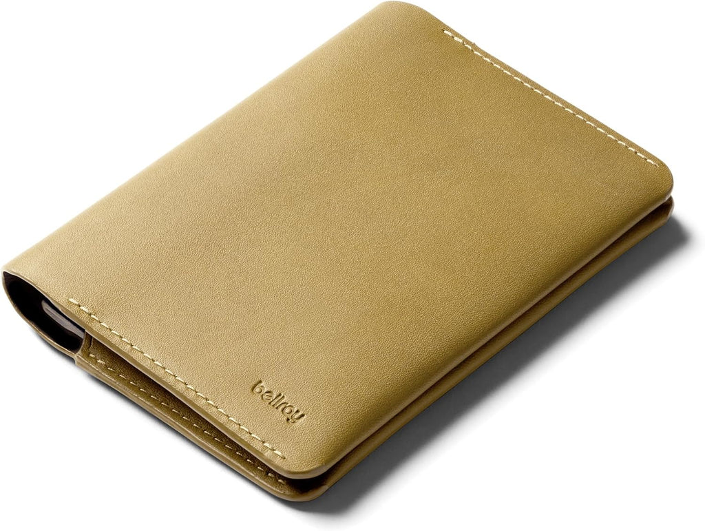Bellroy Passport Cover (slimline travel wallet/pouch with card slots and space for cash plus travel documents) - Mustard
