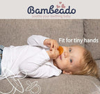 PaciBamber - Natural Pacifier and Baby Teething Toy Amber Oil Pacifier, Special Baltic Amber with Natural Rubber BPA-Free and Soft for Sore Gums, Baby Pacifiers 6-12 Months (PaciBamber-2unit)