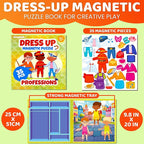 QUOKKA Magnetic Dress-Up Dolls for Girls Boys with 35 Magnetic Pieces - Creative Magnetic Play Set for Home or Travel - Perfect Magnetic Paper Dolls for Ages 3+, Boost Storytelling with Professions