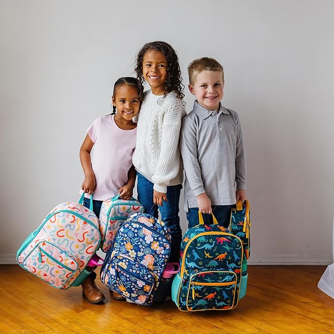 Wildkin ECO rPET Kids Backpack – Recycled, Padded, Adjustable for School & Travel – Jurassic Dinosaurs
