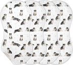 4 Pack Muslin Burp Cloths Bernedoodle Dogs Paw White Cotton Baby Burp Cloths Ultra Absorbent and Soft Thick Burping Cloth for Newborn Babies 22x11 Inch
