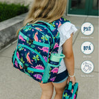 Wildkin ECO rPET 15-inch Kids Backpack – Sustainable, Padded, Adjustable – Darling Dinosaurs