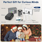 1000X Handheld Microscope for Kids 4K 2.0" Screen Rechargeable Mini Pocket Digital Microscopes w/Slides Kit Portable Edu Gift Age 4-6 8-12 Children Students (Grey)