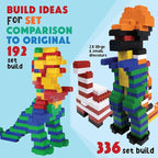 Large Building Blocks for Kids Ages 3-8 – 336 Piece Mega Set – Indoor & Outdoor STEM Toy for Boys & Girls