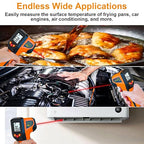 Upgrade 2023 Laser Infrared Thermometer Non-Contact Digital Temperature Gun, -58℉～1112℉(-50℃～600℃) IR Thermometer for Industrial, Kitchen Cooking, Automotive, HVAC (Not for Human Body Temp)