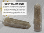 Amazing Gemstone Smoky Quartz Crystal Towers - Natural Healing Crystal Point Obelisk for Reiki Healing and Crystal Grid (2" to 3" Inch)