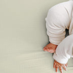 Newton Baby Mini Crib Fitted Sheets (2-Pack) | Organic Muslin Cotton, Ultra Breathable & Soft Baby Sheets, Machine Washable Baby Mattress Sheets, Fits Any Mini Sized Crib 24" x 38", Oatmeal