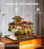 Spilay DIY Miniature Dollhouse Miniature House Kit,DIY Kit Mini Modern Villa Model with Music Box,1:24 Scale Creative Doll House Best Christmas Birthday Gift(Fairyland)