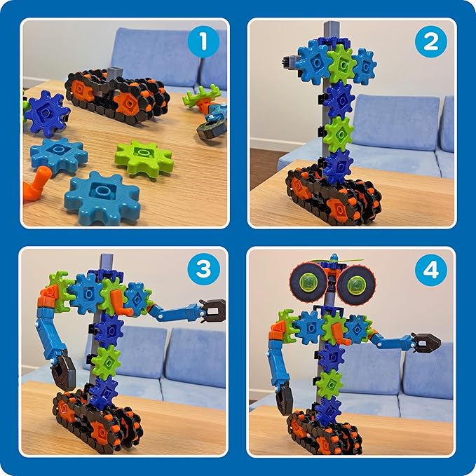 Learning Resources Gears! Gears! Gears! Robots in Motion Building Set - 116 Pieces, Ages 5+, Robot Toy, STEM Toys for Kids, Robots for Kids