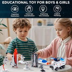 Large Space Exploration Astronaut Kids Toy, Rocket & Shuttle with Light/Sound & Spray Effects, Outer Space Playset Series