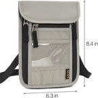 Neck Wallet Lightweight RFID Blocking Waterproof Travel Pouch for Women Men