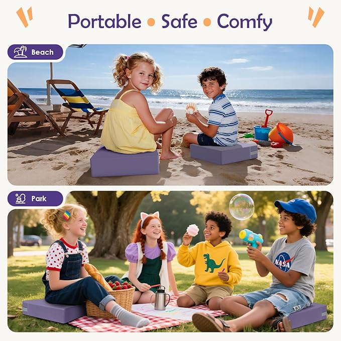 Booster Seat for Kitchen Chair with Comfy Backrest and Adjustable Safety Buckles,Non-Slip Kid Toddler Booster Seat for Dining Table,Portable PU Travel Baby Booster Increasing Cushion Chair