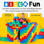 Big Blocks for Kids Ages 4-8 — Indoor & Outdoor Blocks for Kids Games — Large Building Blocks (48 pc) Learner Set