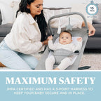 Baby Delight Alpine Deluxe Portable Bouncer | Infant | 0 – 6 months | Charcoal Tweed