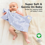 Organic Burp Cloths Baby Boy, Girl - 6-Pack Large Cotton Burping Cloths for Babies, Spit Up Rags, Super Absorbent, Ultra Soft Newborn Rag, Gender Neutral, Machine Washable, Durable(Constellation)