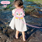 Accmor Toddler Harness Backpack Leash, Cute Penguin Kid Backpacks with Anti Lost Wrist Link, Mini Child Backpack Wristband Tether Strap and Protection Leashes Travel Bag Harness Rein for Baby Girls