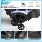 NEW TILAMI 18 inch Rolling Backpack Boys for School – Durable, Waterproof, Adjustable Handle, Stair Climbing, Variety of Colors & Patterns, Lightning Purple