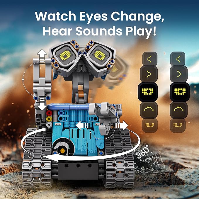 Sillbird Robot Building Kit with Remote Control STEM Gifts for Kids Age 8-12, Coding Robotics Technic Toy Set for Boys' Birthday, Buildable 5-in-1 Models with 435 Pieces