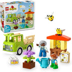 LEGO DUPLO Town Caring for Bees & Beehives Preschool Kids’ Learning Toy, 2 Figures and a Drivable Truck, STEM Toy, Build-and-Rebuild Educational Set for Toddlers Ages 2 Years Old and Up, 10419