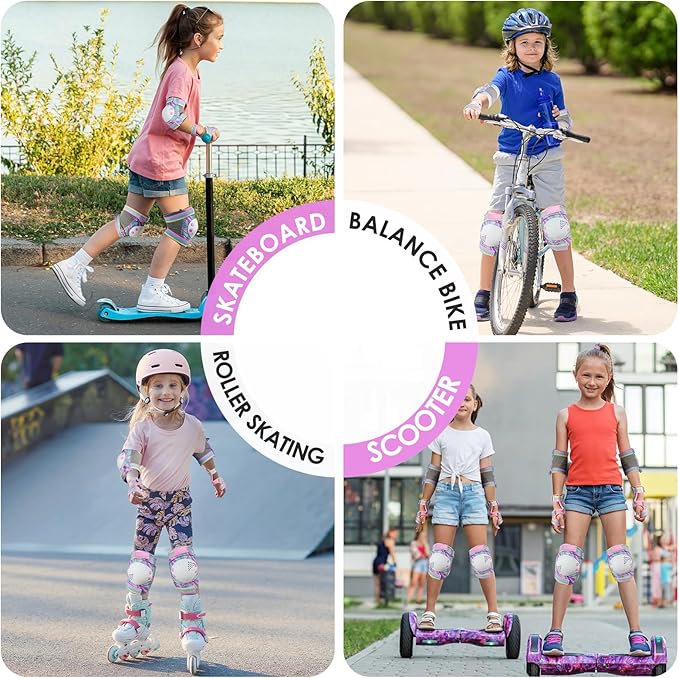 BOSONER Kids/Youth Knee Pad Elbow Pads for Roller Skates Cycling BMX Bike Skateboard Inline Rollerblading, Skating Skatings Scooter Riding Sports
