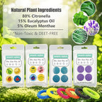 240Pcs Mosquito Patches Stickers, Individually Wrapped Natural Plant Based Mosquito Stickers for Kids Adult Outdoor Hiking, Camping, Travel