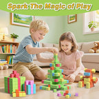 Magnetic Blocks for Toddlers Toys, Magnetic Building Cubes Toy for Sensory STEM Autism Education Preschool, Magnet Toys for 3 4 5 6 Year Old, Birthday Gifts Games for Boys Girls