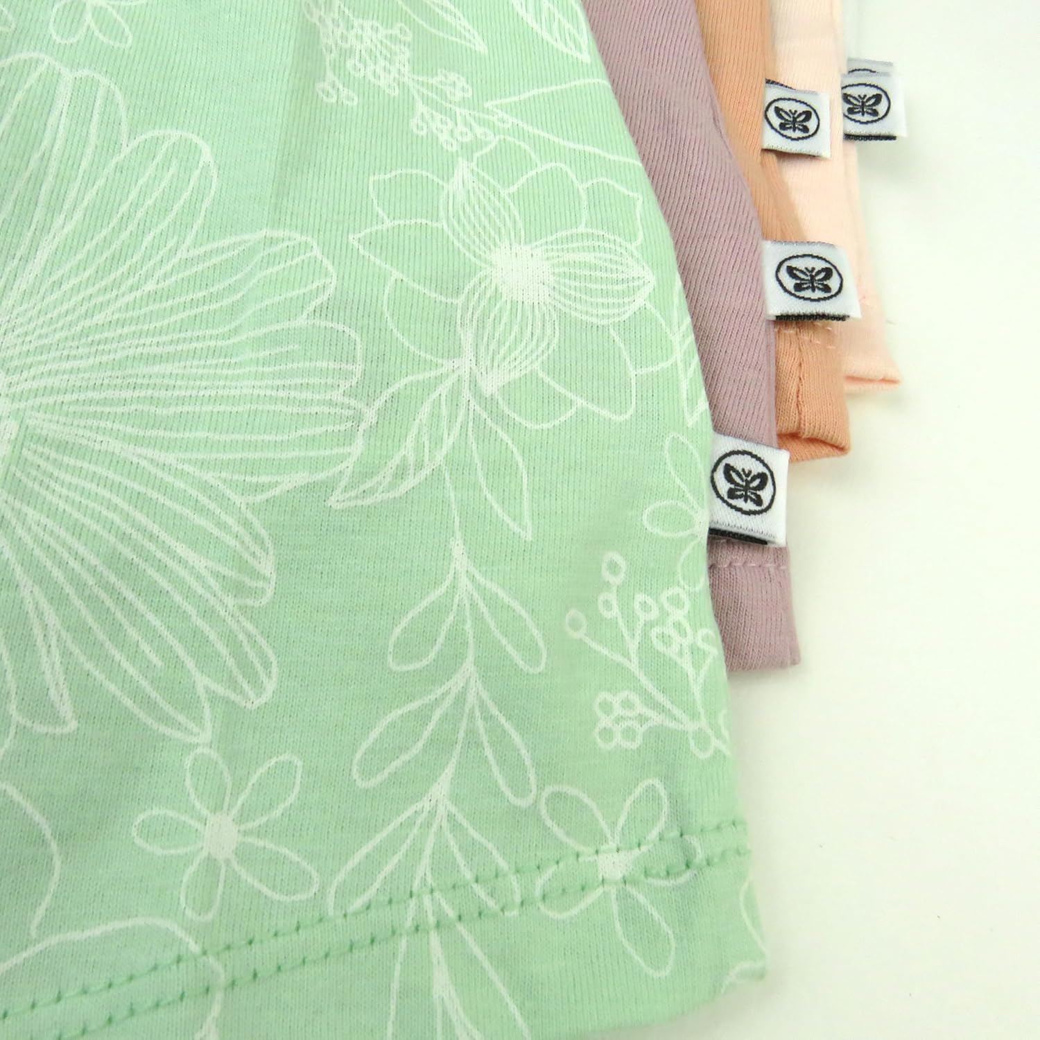 HonestBaby 5-Pack Short Sleeve T-Shirts 100% Organic Cotton Baby, Toddler, Little Kid, Boy, Girl, Unisex