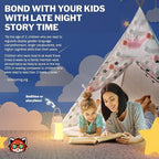 Kids Lantern Book Night Light Lamp for Camping Gear, Kids Reading Light, Toddler Camping NightLight, LED Study Desk Lamp for Students, USB Rechargeable 6-12 Hour Battery for Emergencies Power Outages