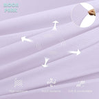 MOON PARK Pregnancy Pillows for Sleeping - U Shaped Full Body Maternity Pillow with Removable Cover - Support for Back, Legs, Belly, HIPS - 65 Inch - Purple - Cooling Cover