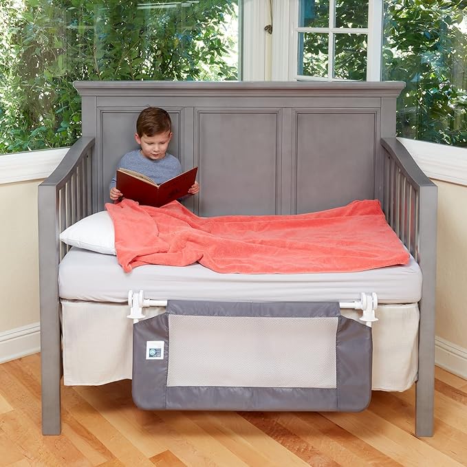 hiccapop Convertible Crib Bed Rail for Toddlers, Crib Rail Guard with Reinforced Anchor Safety