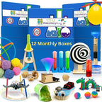 STEM Science Kit Subscription – 12 Monthly Boxes, 36 Total Hands-On Projects | Engineering & Building Toys for Kids Ages 7-12 | Educational Activities for Boys & Girls
