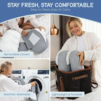 Plus Sized Pregnancy Pillow for Sleeping - Belly, Hip, Back Support for Pregnant Women -Maternity Wedge Pillow for Reducing Pregnancy Fatigue- Adjustable and Washable