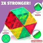 Playmags 150-Piece Magnetic Tiles Building Set – 3D Magnet Building Blocks, Creative Imagination, Inspirational, Educational STEM Toys for Kids with 1 Car