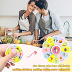 QETRABONE Foodie Dice & Decision Wheel - Fun Meal Picker for Family Game Nights, Couples Date Ideas & Party Games | Includes Fidget Spinner Snack Selector for Food Lovers Halloween Party Supplies