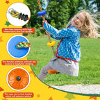 Tree Swing Rainbow Climbing Rope, Heavy Duty Swing Disc Seat Replacement for Kids with Hanging Strap and Platform Carabiners Indoor/Outdoor Playground Accessories (Orange)