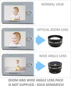 Babysense 3.5" Screen, Video Baby Monitor with Camera and Audio, 960ft Range (Open Space), Night Light, Two-Way Audio, Zoom, Night Vision, Lullabies