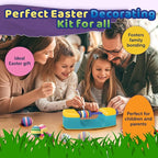 MindWare Eggmagic Decorator Dynamic Easter Egg Coloring Kit with Automatic 360 Egg Spinner and Vibrant Non-Toxic Marker Set (8 ct) for Creative Family Fun Decorating Activity