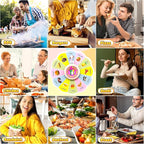 QETRABONE Foodie Dice & Decision Wheel - Fun Meal Picker for Family Game Nights, Couples Date Ideas & Party Games | Includes Fidget Spinner Snack Selector for Food Lovers Halloween Party Supplies