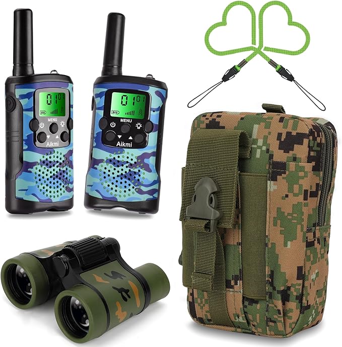 Walkie Talkies for Kids Toys for Boys Aged 5+ Outdoor Toys 2 Way Radio 22 Channel 3 Miles Range for Camp Hunt Adventure Game Birthday 6 7 8 9 10 Year Old Boys Gifts (Blue)