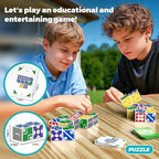 Family Matching Game for Kids & Adults, Block Puzzle Board Games for Boys & Girls Ages 4-8 8-12, 2 Player Card Puzzles for Children 3+ Year Olds