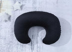 Nursing Pillow and Positioner Breastfeeding and Bottle Feeding, Propping Baby, Tummy Time, Sitting Support for Baby Boy and Baby Girl, with Removable Dots Cover (Black)