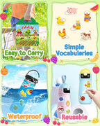 Benresive Reusable Sticker Book for Toddlers 2-4 Years, Fun Travel Stickers for Kids, Waterproof Sticker Books for Toddlers 1-3, Crafts Activities for Todddlers 1-3 2-4 3-5 - Farm