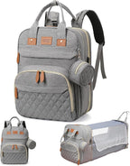 Baby Diaper Bag Backpack, Large Baby Diaper Bags for Boys Girls, Baby Bag with USB Charging Port, Multifunction Waterproof Travel Bag for Moms Dads