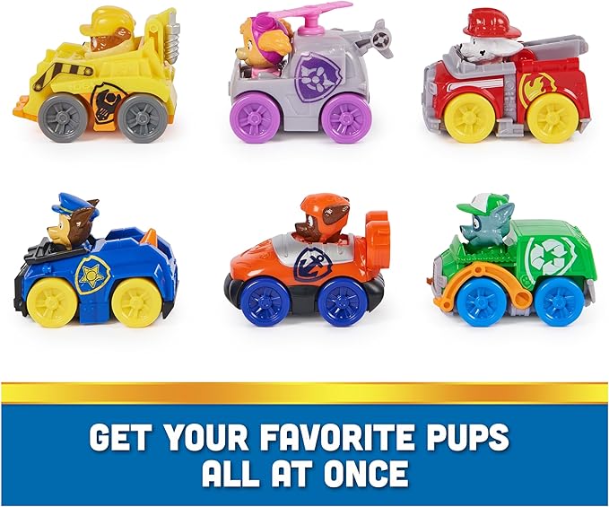 Paw Patrol: Pup Squad Racers, 6-Piece Vehicle Gift Set, Kids Toys for Boys & Girls Ages 3 and Up