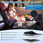 Car Seat Protector for Child, 2 Pack With Mesh Pockets & Non-Slip Backing 600D Durable Under Baby Seat Cover for Back Seat (Burgundy, Standard)