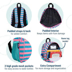 Wildkin 15-inch Kids Backpack – Durable, Padded, Adjustable for School & Travel - Pink Stripes