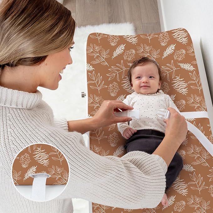 BROLEX Changing Pad Covers for Baby: Boy Girls Ultra Stretchy Soft 2 Pack, Squirrel Foliage