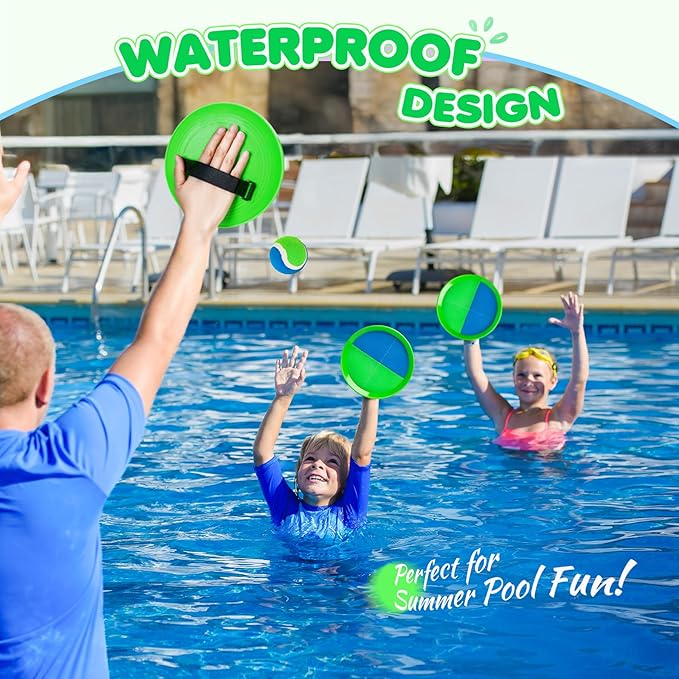 Toss and Catch Ball Set Upgraded - Kids Toys Outdoor Games for Whole Family - Water-Resistant Great for Beach Pool Yard Games - Classic Gift for Boys Girls 3 4 5 6 7 8 9 10 11 12+ Years Old